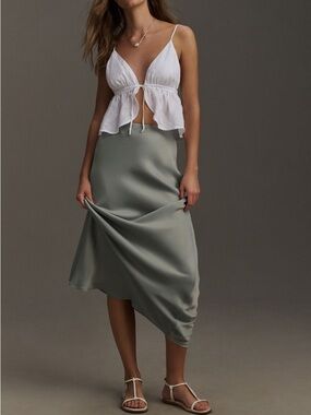 Anthropologie tilda maxi slip skirt